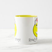 Student Zurse Big Yellow Afstuderen!" Tweekleurige Koffiemok (Center)