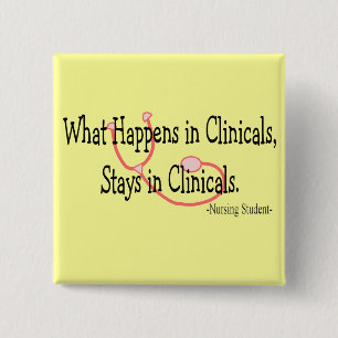 Student Zurse giften Vierkante Button 5,1 Cm