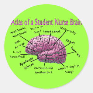 Student zurse Gifts Ronde Sticker