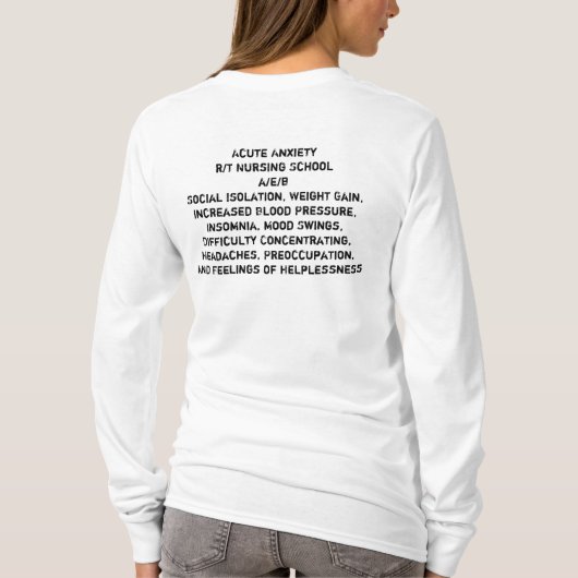 Student zurse lange hoes t-shirt (Achterkant)