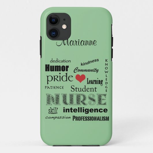 Student zurse Pride-Attributes /Green Mist Case-Mate iPhone Case (Achterkant)