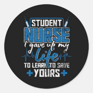 Student Zurse Stethoscoop Medicine Ronde Sticker
