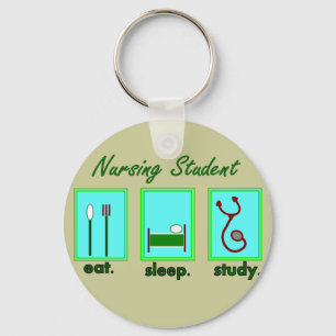 studente verpleging slaapstudie sleutelhanger