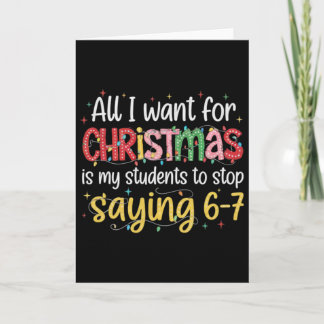 Studenten die 6-7 67 Zes Zeven Grappige Leraar Ker Kaart