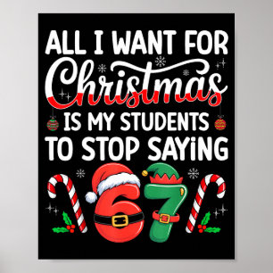 Studenten die 6-7 67 Zes Zeven Grappige Leraar Ker Poster