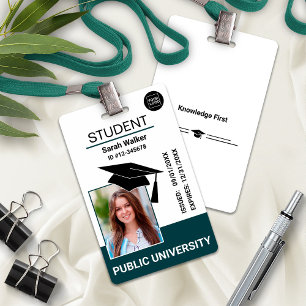 Studenten Fotoidentificatie School Universiteit Ba Badge