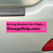 Studenten genezen het juist, roze bumpersticker (Op auto)