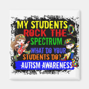 Studenten gooien het spectrum autisme op magneet