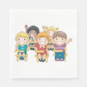 Studenten in de klasse servet (Voorkant)