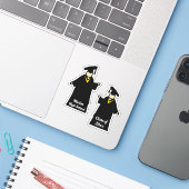 Studenten studeren sticker (Laptop met iPhone)
