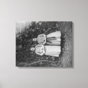Studenten van de kunstschool voor meisjes in Turki Canvas Afdruk