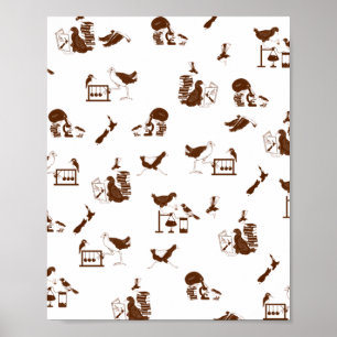 Studenten vogelwetenschappen in Nieuw-Zeeland Poster