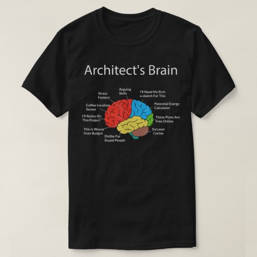Studenten voor de hersenarchitectuur van de funny t-shirt (Design voorkant)