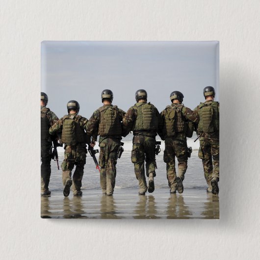 Studenten voor de opleiding van bemanningsleden vierkante button 5,1 cm (Voorkant)