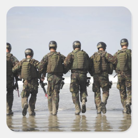 Studenten voor de opleiding van bemanningsleden vierkante sticker (Voorkant)