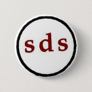 studenten voor een democratische samenleving ronde button 5,7 cm