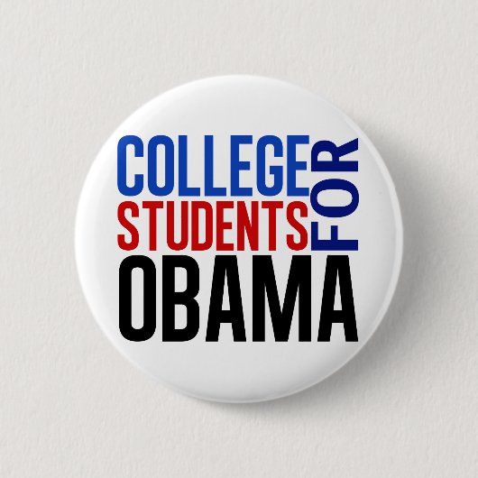 Studenten voor Obama Ronde Button 5,7 Cm (Voorkant)
