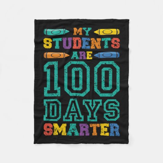 Studenten zijn 100 dagen slimmere Kinder schoolstu Fleece Deken (Voorkant)
