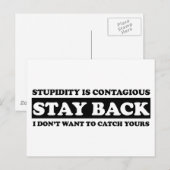 Studenten zijn besmettelijk: blijf terug! briefkaart (Voorkant / Achterkant)