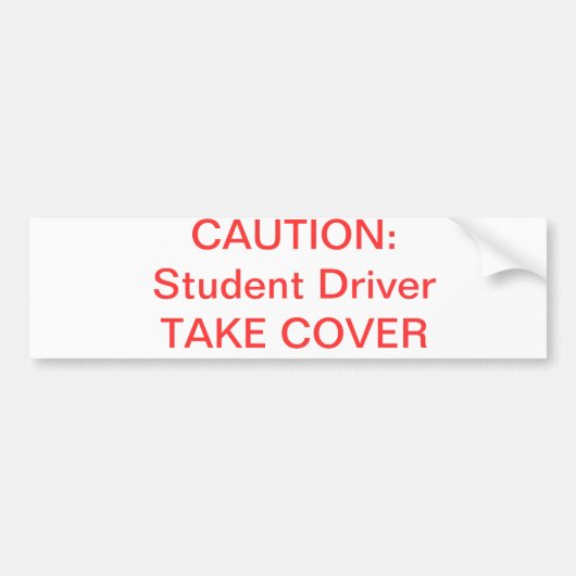 Studentenchauffeurs! Bumpersticker (Voorkant)