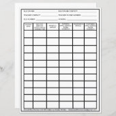 Studentenlijst voor buschauffeurs Afdrukbare conta (Voorkant / Achterkant)