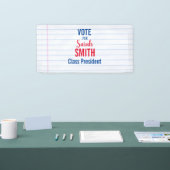 Studentenraad Verkiezing stemknoppen Spandoek (Beurs)