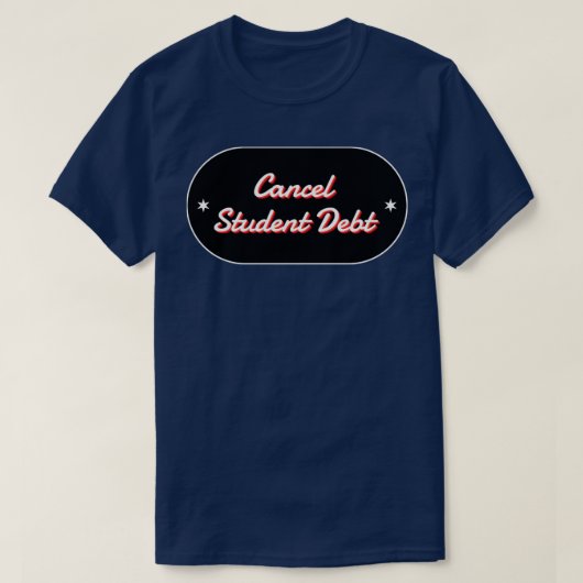 Studentenschuld annuleren t-shirt (Design voorkant)