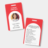 Studententoiletpas Badge | Herbruikbaar schoolbadp (Voor- en achterkant)