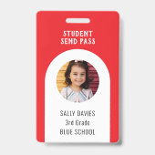 Studententoiletpas Badge | Herbruikbaar schoolbadp (Voorzijde)