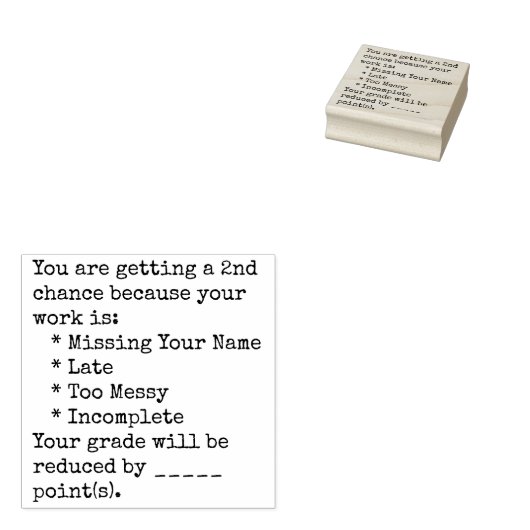 Studentenwerk tweede kans 	rubberstempel (Gestempeld)