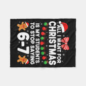 Students Saying 6-7 67 Six Seven Funny Teacher Chr Fleece Deken (Voorkant (Horizontaal))