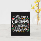 Students Saying 6-7 67 Six Seven Funny Teacher Chr Kaart (Gele Bloem)