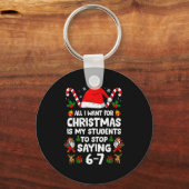 Students Saying 6-7 67 Six Seven Funny Teacher Chr Sleutelhanger (Voorkant)