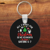 Students Saying 6-7 67 Six Seven Teacher Funny Chr Sleutelhanger (Voorkant)