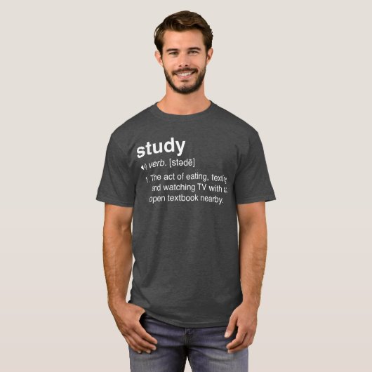 Studie definitie humor school t-shirt (Voorkant volledig)