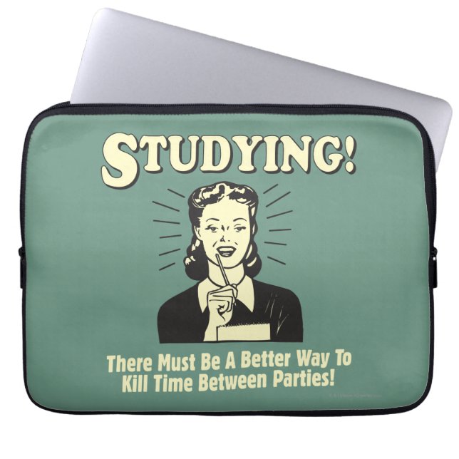 Studie: Doodtijd Laptop Sleeve (Voorkant)
