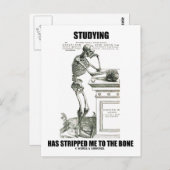 Studie heeft me gestript naar de botten (skelet) briefkaart (Voorkant / Achterkant)