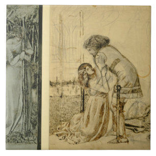 Studie naar de geverfde panelen op de St. George C Tegeltje