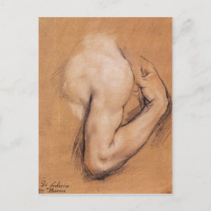 Studie naar een briefkaart met een Bent Right Arm