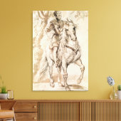 Studie naar een ruiterportret canvas afdruk (Insitu (Woonkamer))