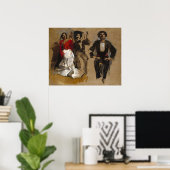 Studie naar gezaagde figuren, scherp poster (Thuiskantoor)