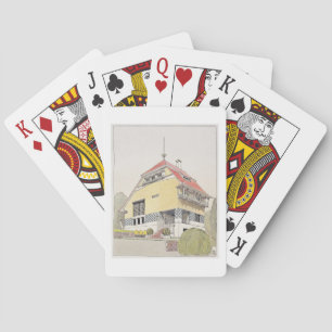 Studie naar het huis van Olbrich, Darmstadt, uit ' Speelkaarten