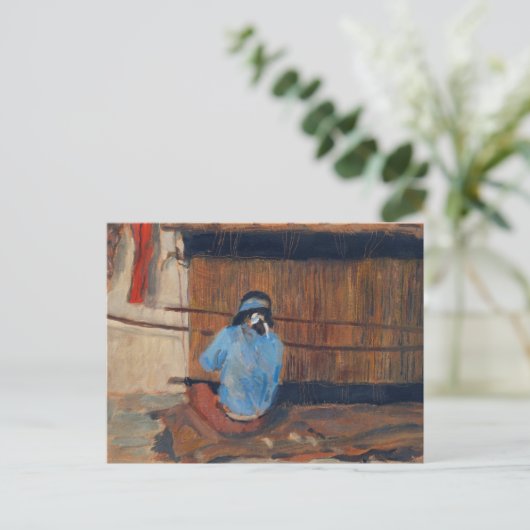 Studie naar Hopi Weaver van Maynard Dixon Briefkaart (Staand voorkant)