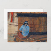 Studie naar Hopi Weaver van Maynard Dixon Briefkaart (Voorkant / Achterkant)