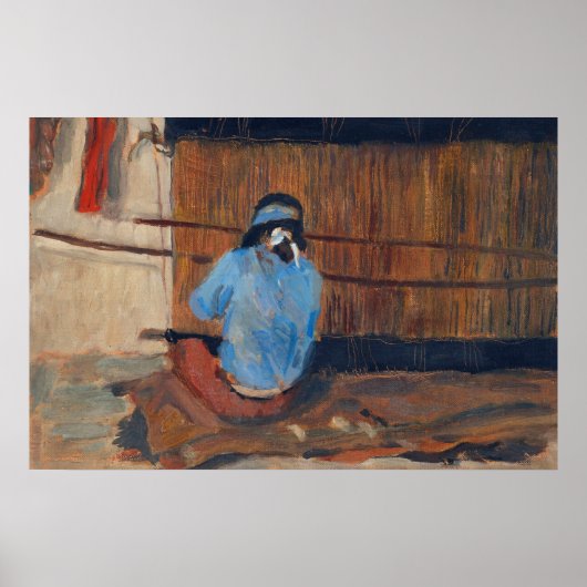 Studie naar Hopi Weaver van Maynard Dixon Poster (Voorkant)