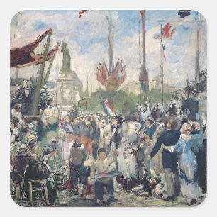 Studie naar "Le 14 Juillet 1880", 1880-84 Vierkante Sticker