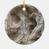 Studie naar "Saul and the Witch of Endor" Keramisch Ornament (Achterkant)