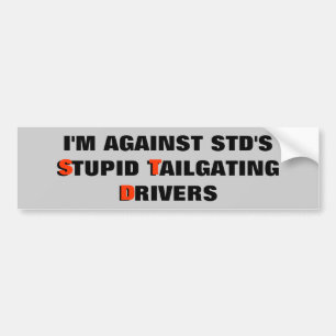 Studie trainende drivers voor STD's Bumpersticker
