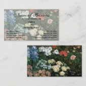 Studie van bloemen door Bazille, Floral Art Visitekaartje (Voorkant / Achterkant)