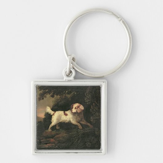 Studie van Clumber Spaniel Sleutelhanger (Voorkant)